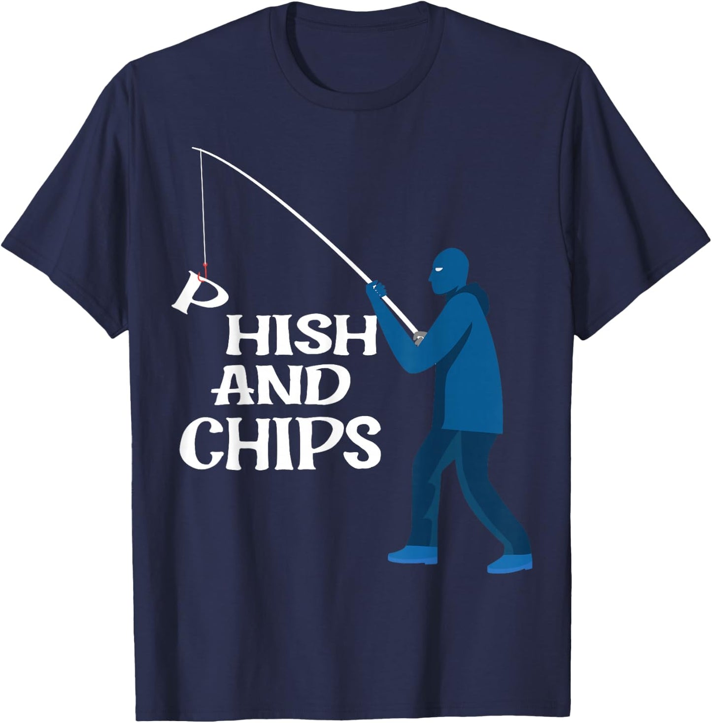 Phish and Chips Hacking T-Shirt - T-Shirt | Navy