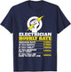 Electrician Hourly Rate T-Shirt - T-Shirt | Navy