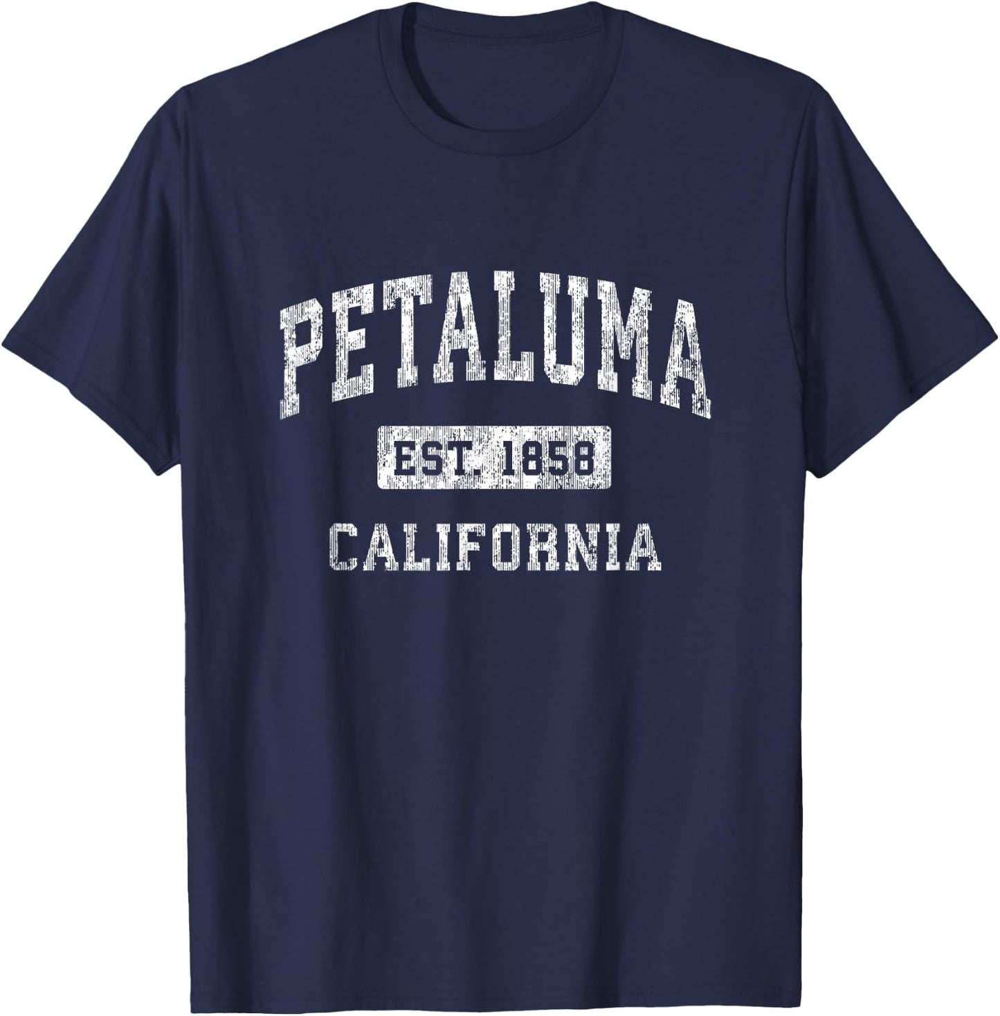 Petaluma California CA Vintage Established Sports Design T-Shirt - T-Shirt | Navy