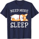 Funny Corgi Dog Pajama Need More Sleep Animal Lover T-Shirt - T-Shirt | Navy