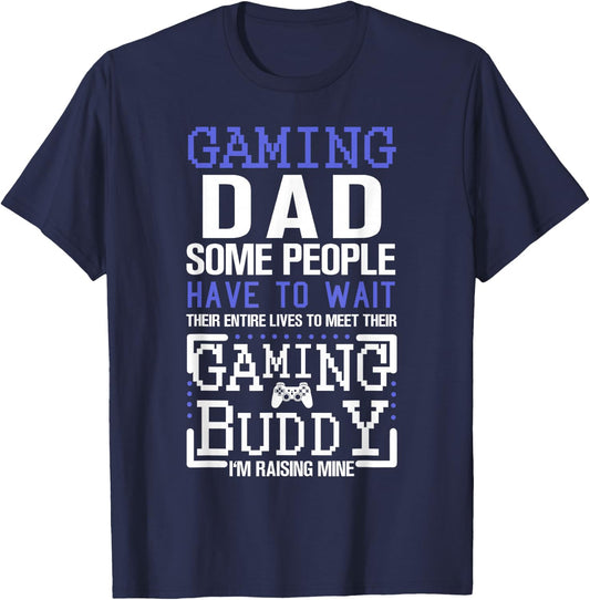 Gaming Dad Funny Father Kid Matching T-Shirt - T-Shirt | Navy