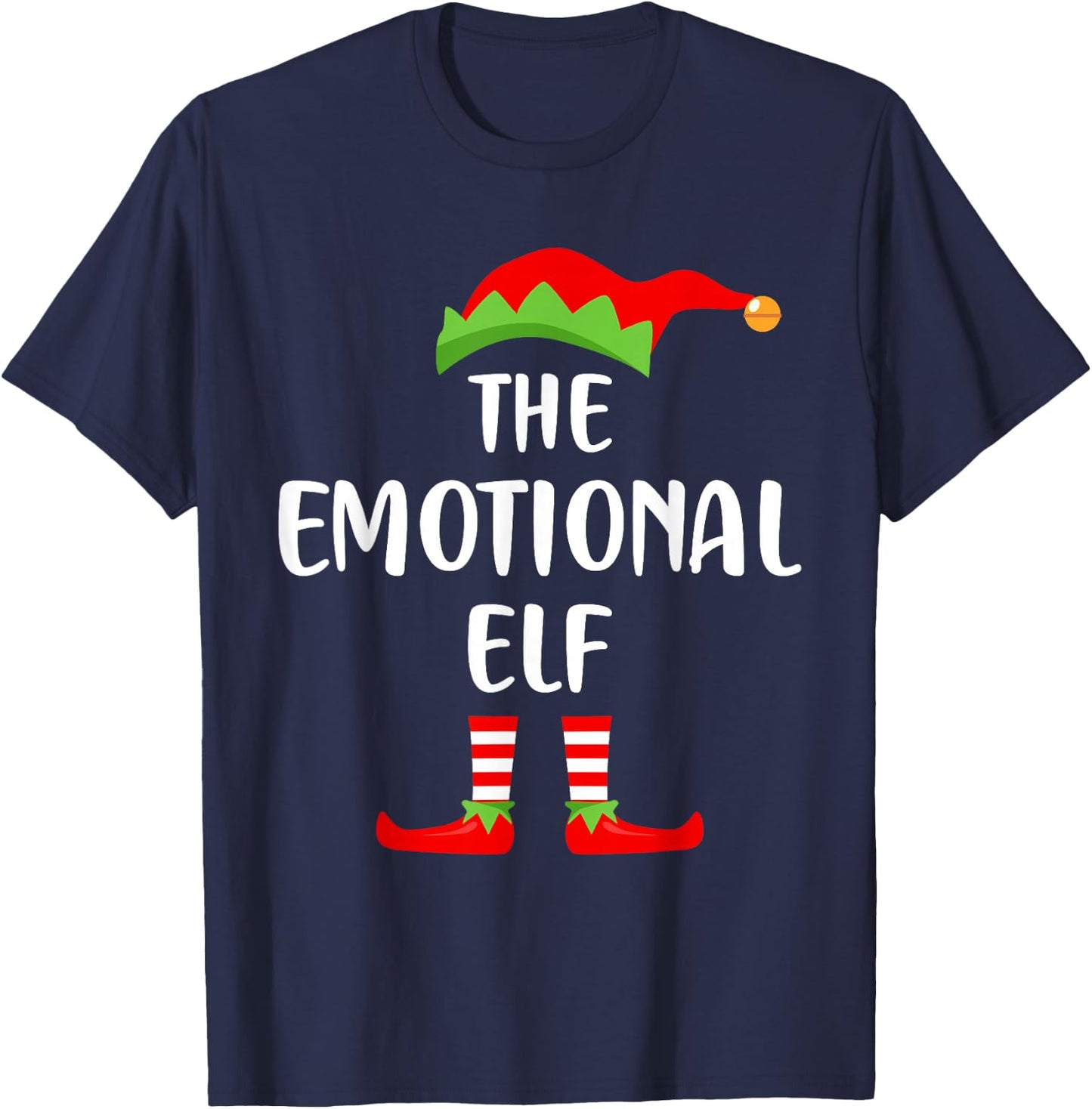 The Emotional Elf Christmas Party Matching Family Pajama T-Shirt - T-Shirt | Navy