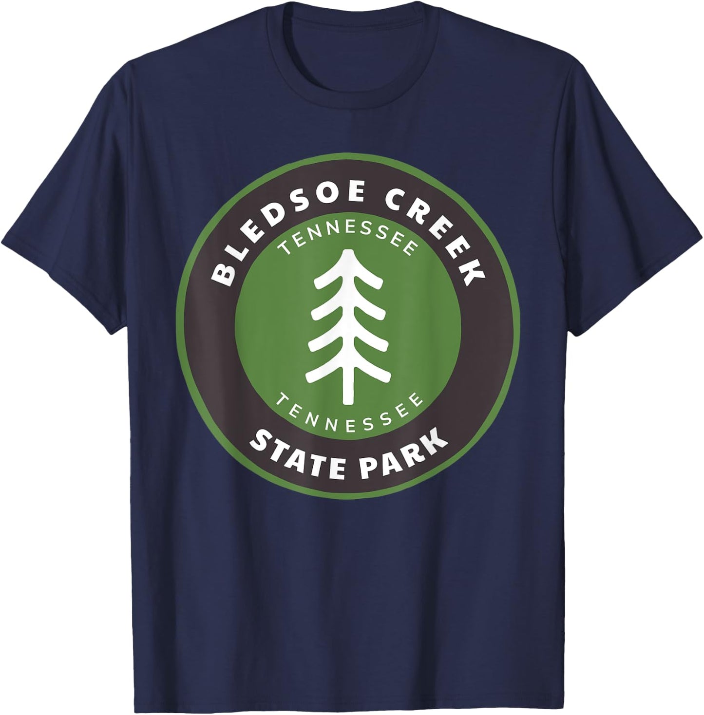 Bledsoe Creek State Park Tennessee TN Forest Badge T-Shirt - T-Shirt | Navy