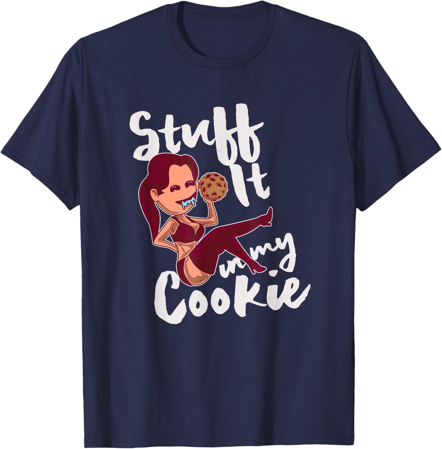 Funny Naughty Cookies Bakery Baker Gift Confectionery T-Shirt - T-Shirt | Navy