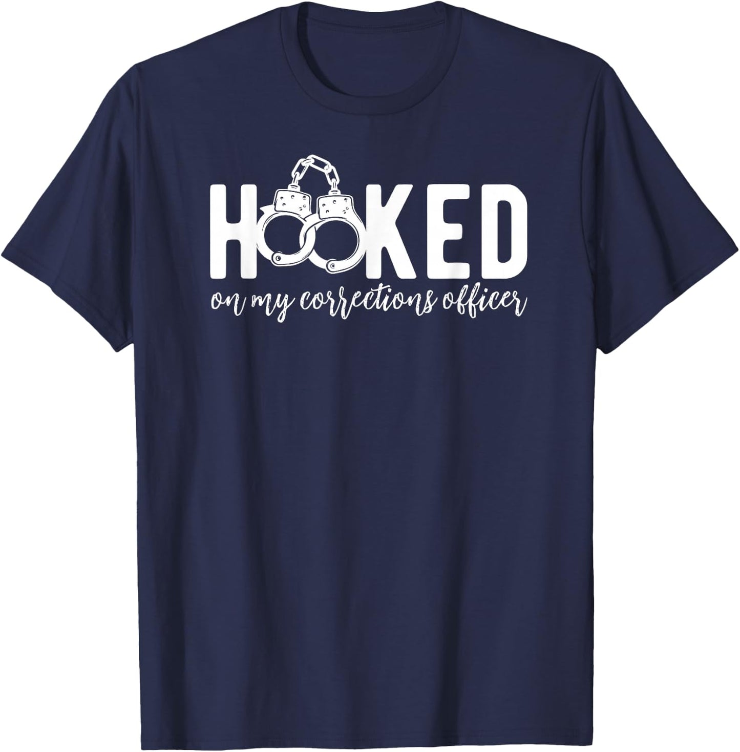 Funny Corrections Wife Of A Correctional Officer Wife T-Shirt - T-Shirt | Navy