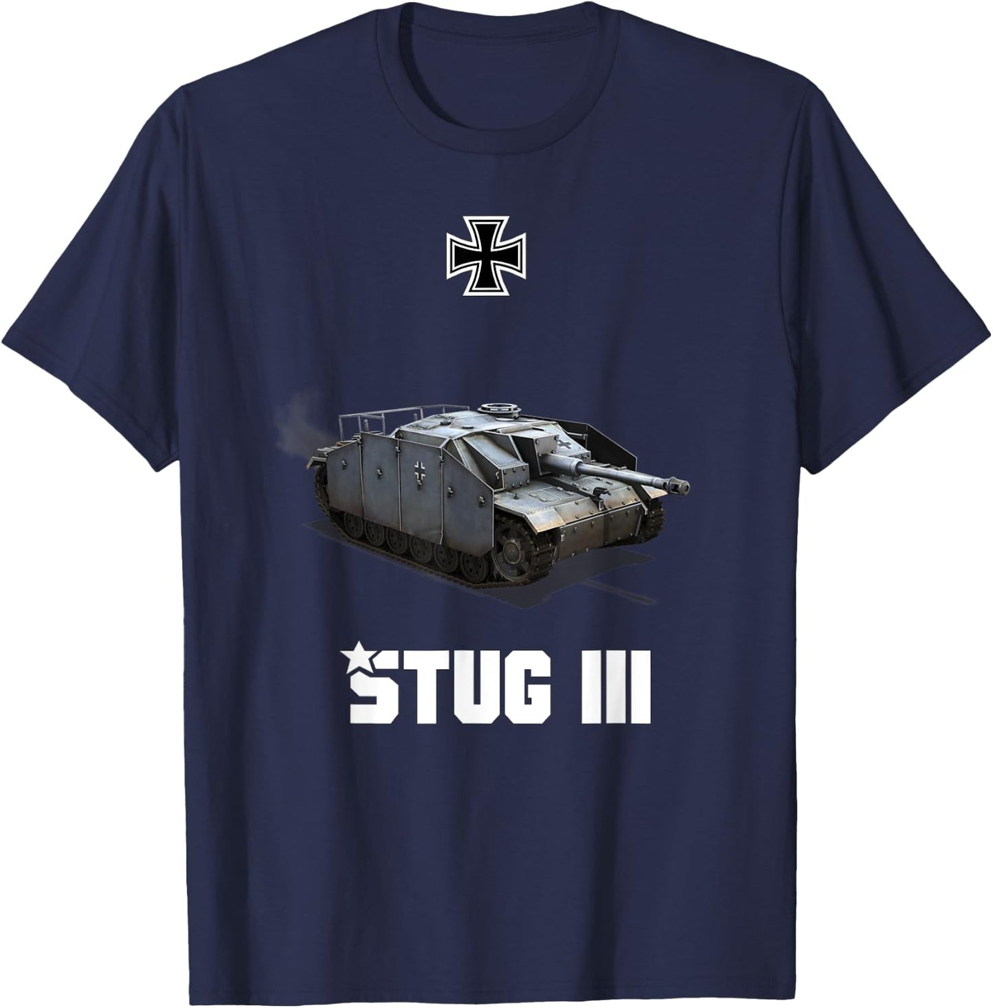 StuG III Ausf. G German Tank Destroyer WW2 Military T-Shirt - T-Shirt | Navy