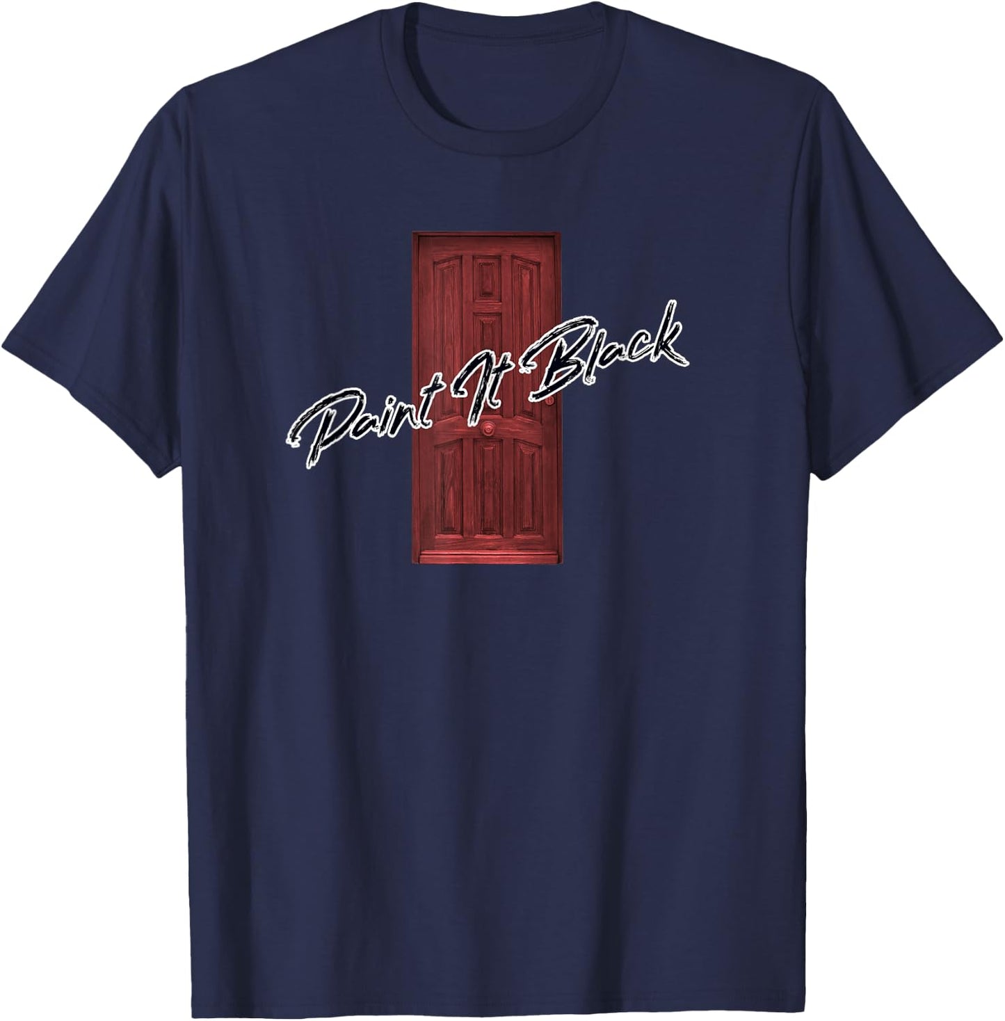Outcast Crew Clothing co. paint it black signature design T-Shirt - T-Shirt | Navy