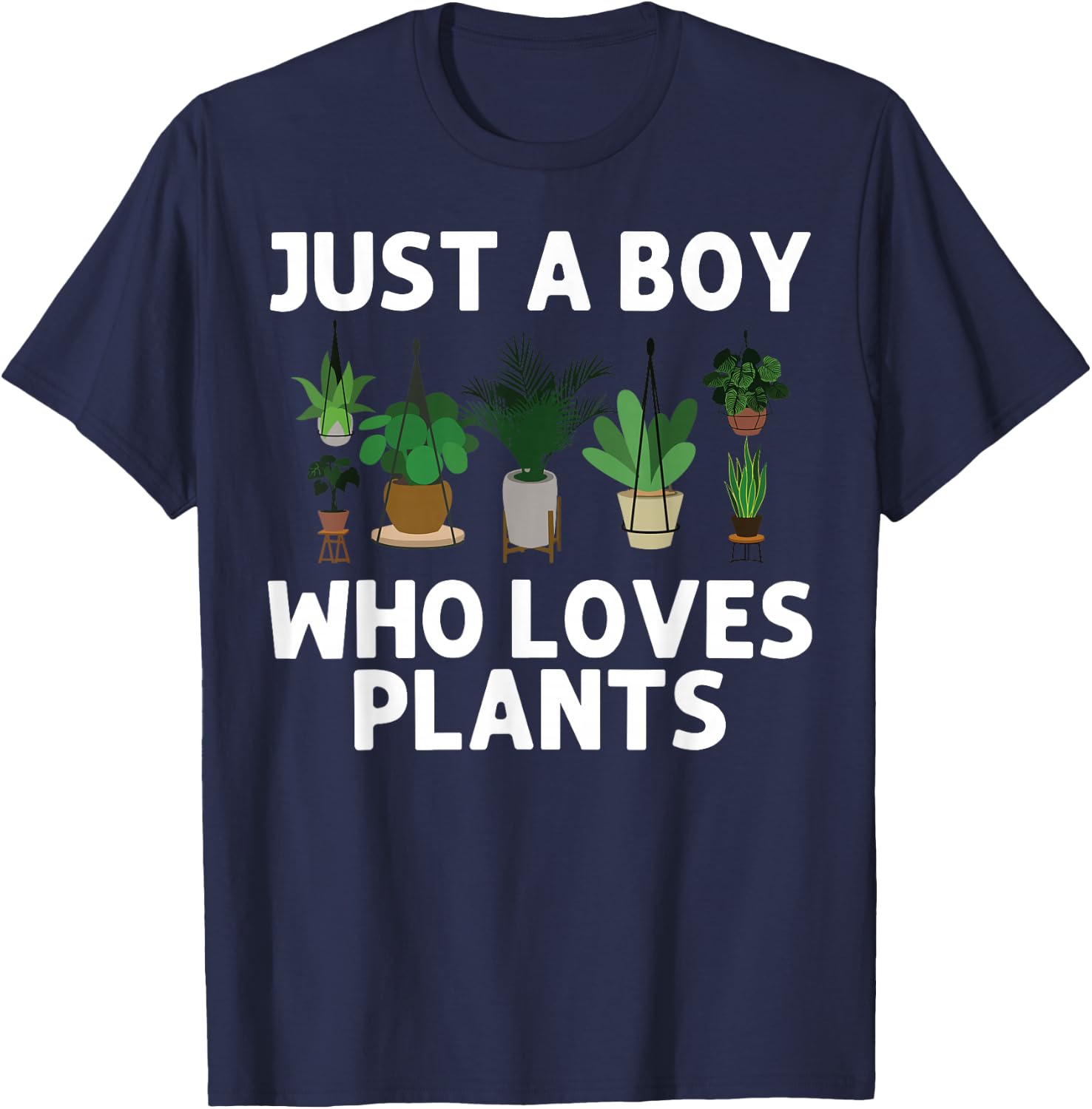Cool Plant For Boys Kids Pot Gardener Plant Lover Gardening T-Shirt - T-Shirt | Navy