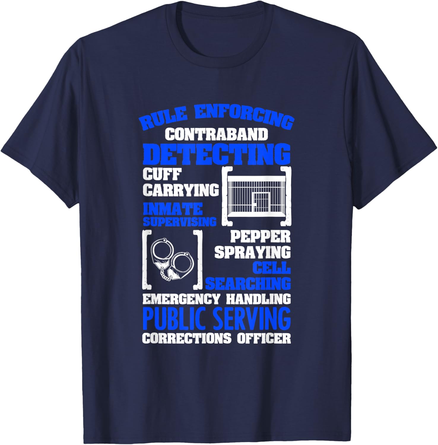Correction Officer Correctional Officer s T-Shirt - T-Shirt | Navy