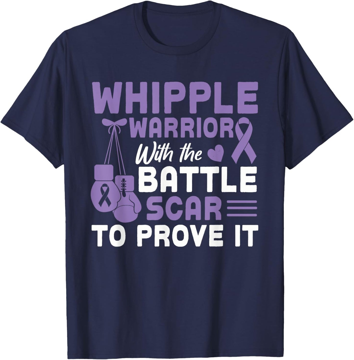 Whipple Warrior Pancreatic Cancer Awareness Gift T-Shirt - T-Shirt | Navy