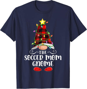 The Soccer Mom Gnome Matching Family Group Christmas Gnome T-Shirt - T-Shirt | Navy