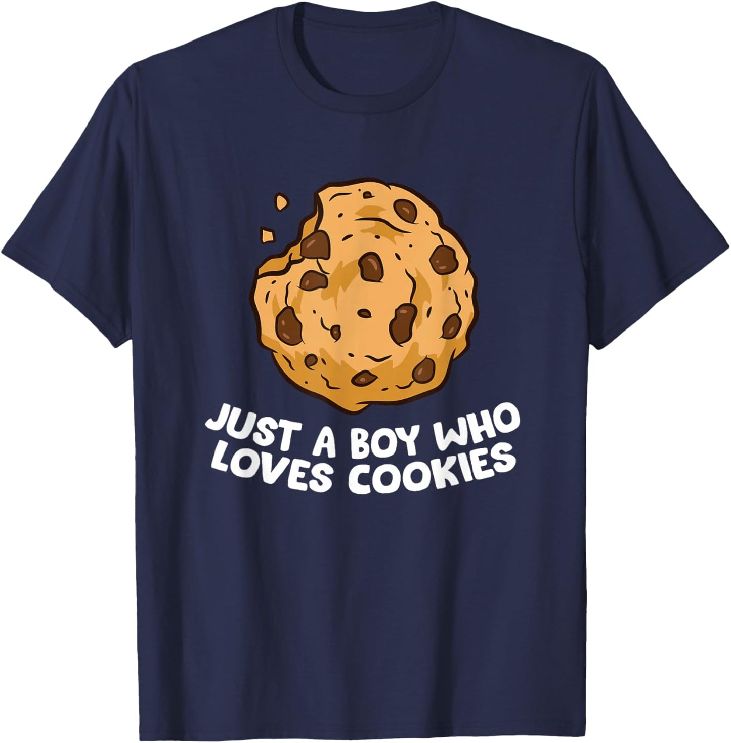 Just a Boy Who Loves Cookies Christmas Cookies T-Shirt - T-Shirt | Navy