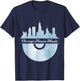 Chicago House Music T Shirt Vinyl Record Chicago Skyline T-Shirt - T-Shirt | Navy