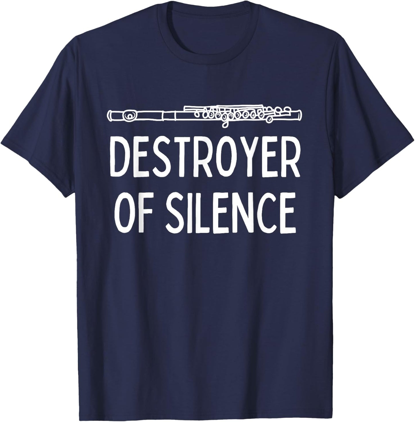 Best Flute Player Band Music Flautist Funny Flute T-Shirt - T-Shirt | Navy