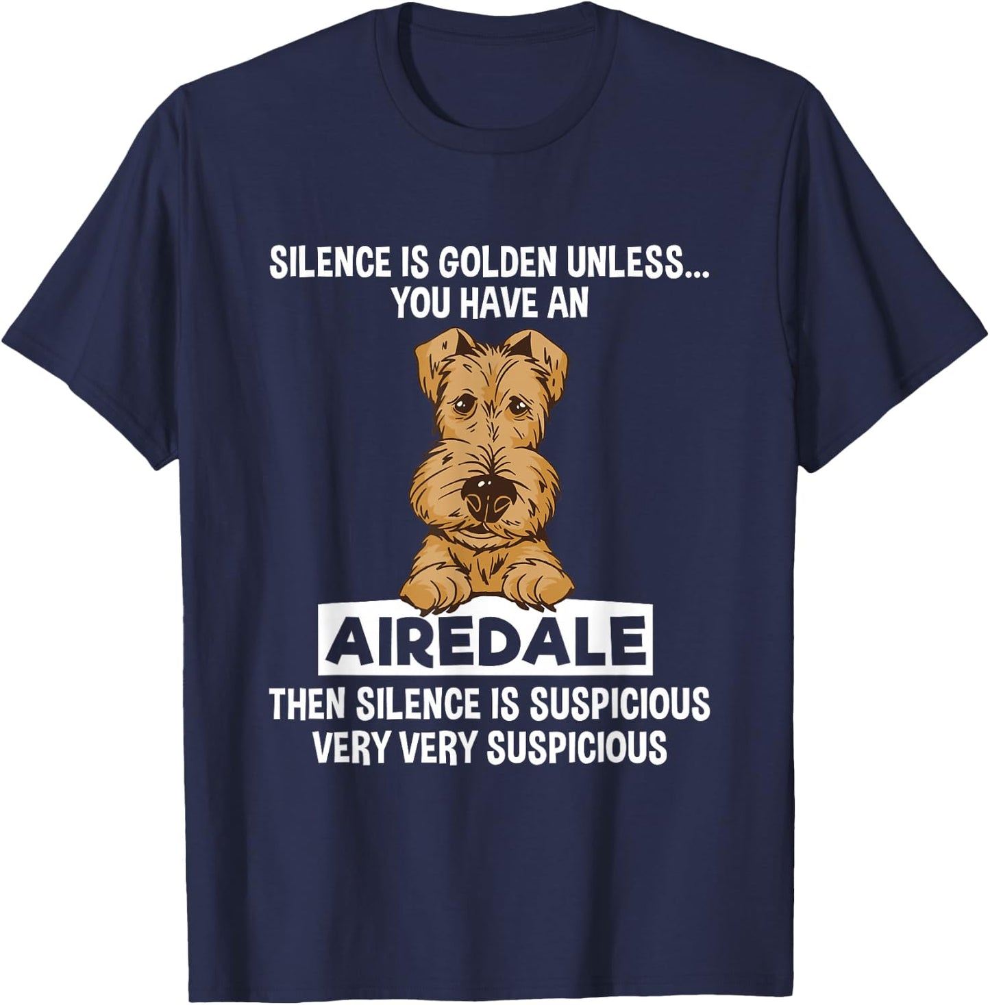 Dog Lover Airedale Terrier T-Shirt - T-Shirt | Navy