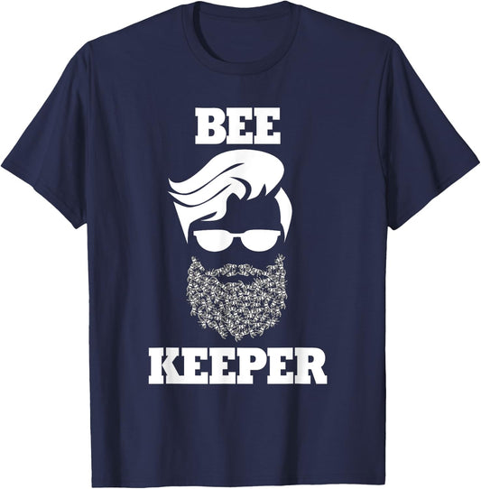 Beekeeper bee keeper funny bees beard T-Shirt - T-Shirt | Navy