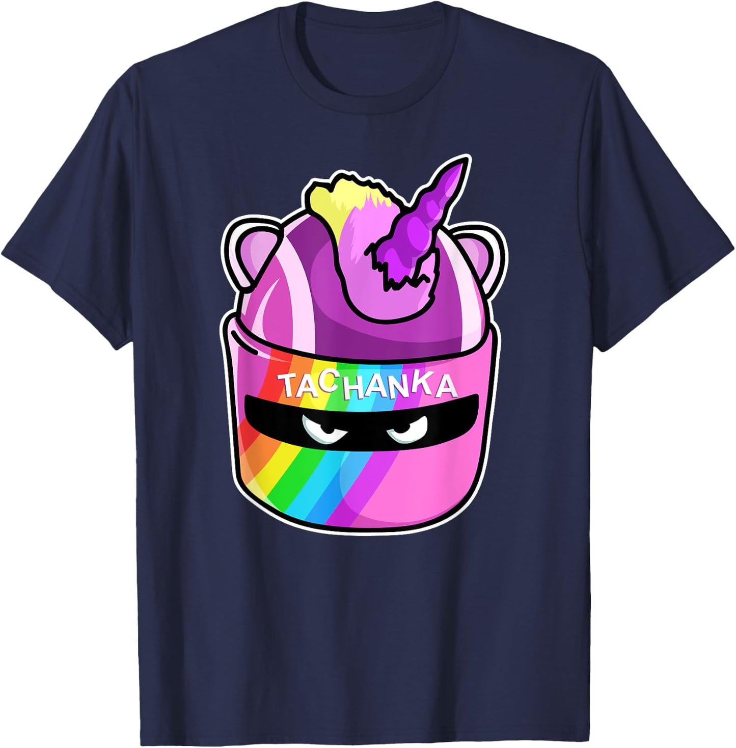Komodo Designs Lord Tachanka Unicorn Cartoon Christmas - Black, Small, Classic Fit, , Short Sleeve T-Shirt - T-Shirt | Navy