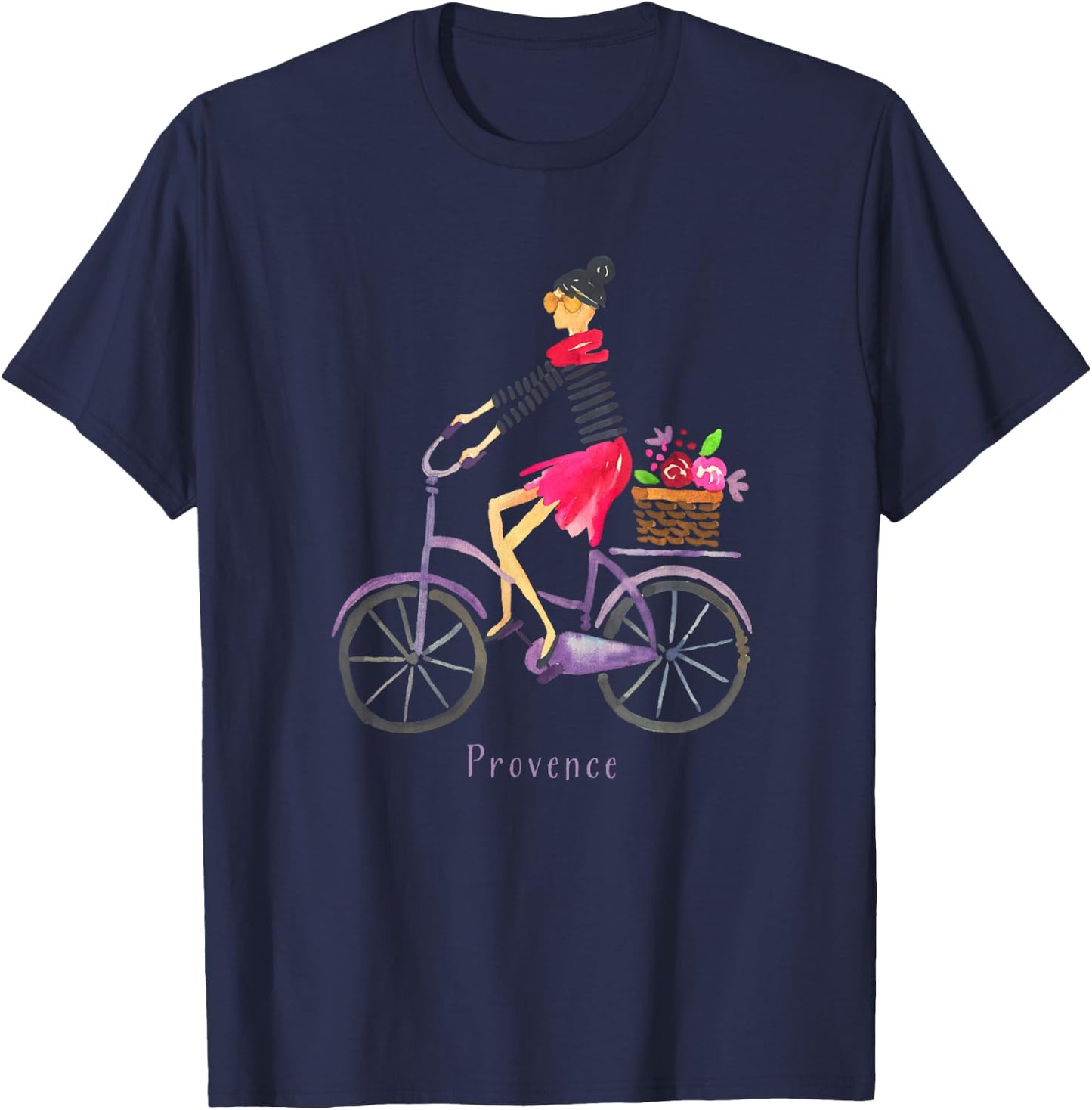 Provence France Cycling Bicycle French T-Shirt - T-Shirt | Navy