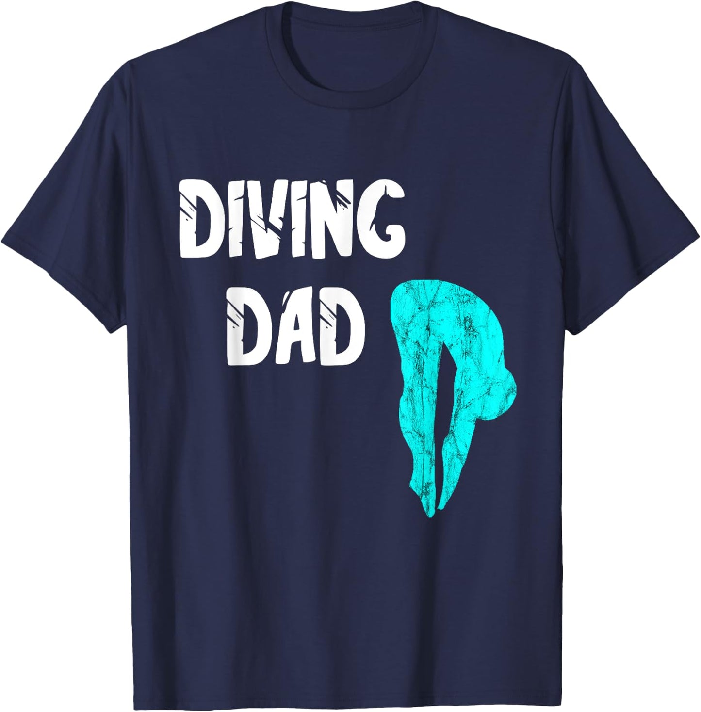 Diving Dad Springboard Swimming Platform Diver Papa Dive T-Shirt - T-Shirt | Navy