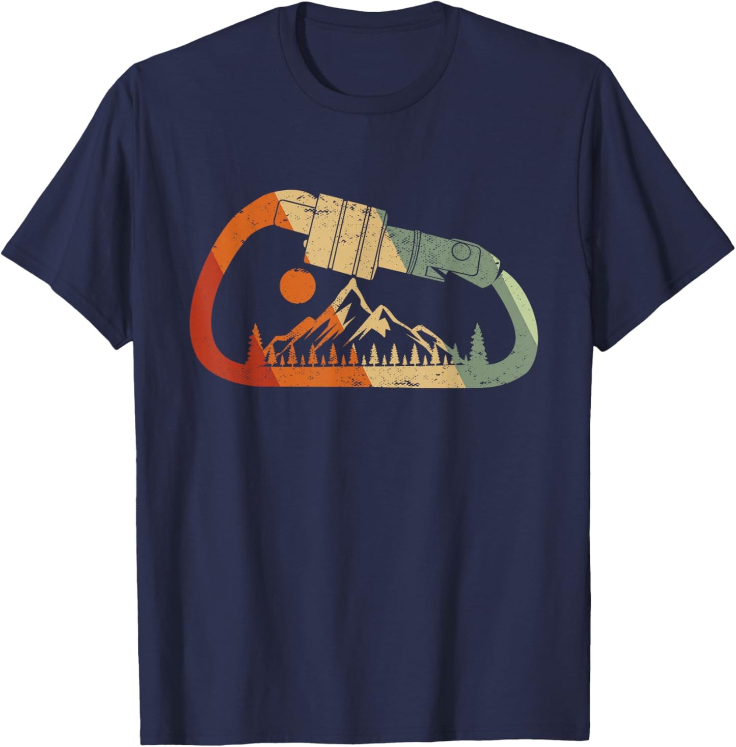 Retro Vintage Climbing Hiking Gift Rock Climber T-Shirt - T-Shirt | Navy
