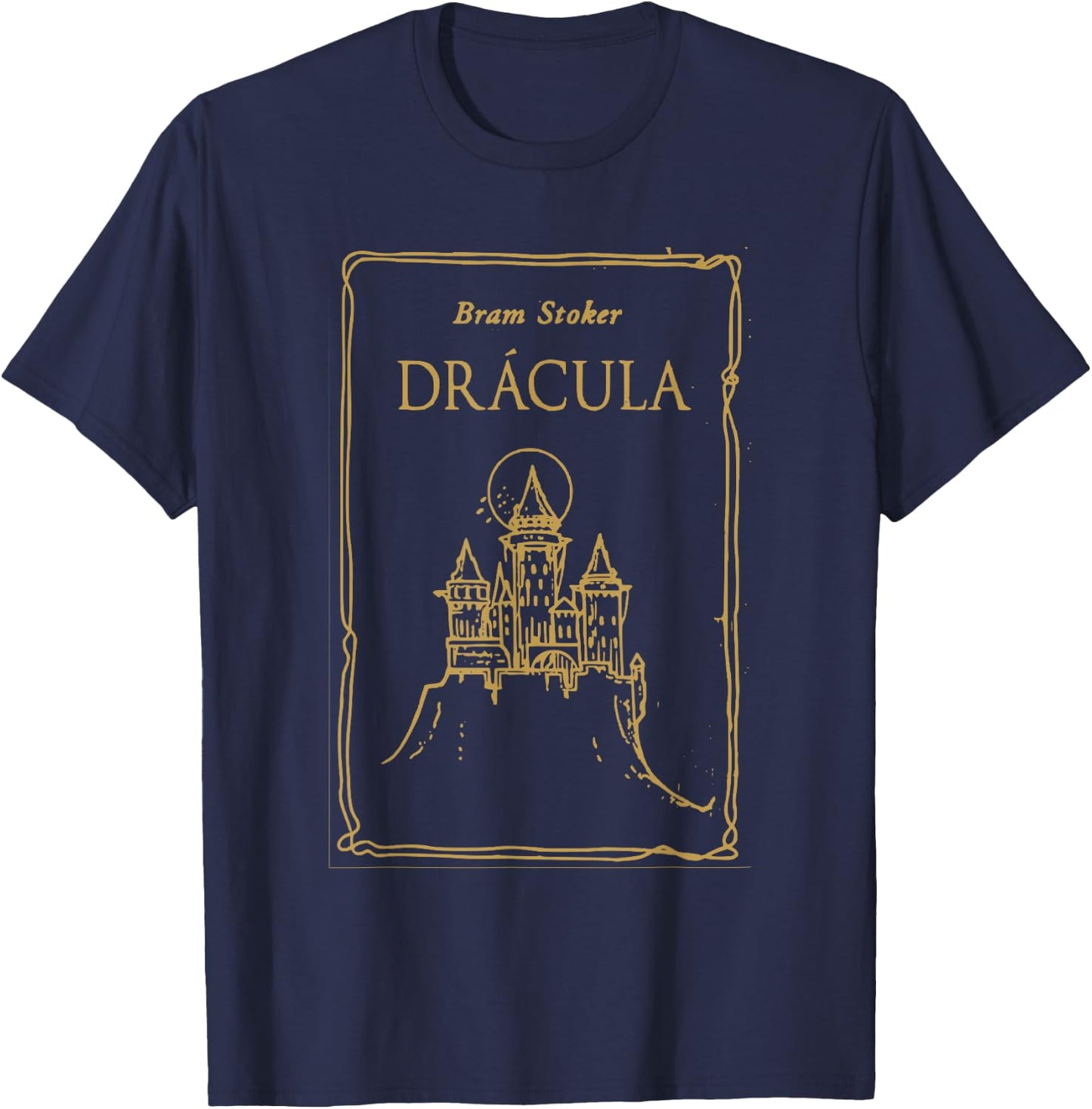 Bram Stoker's Dracula 1897 Original Book Cover T Shirt T-Shirt - T-Shirt | Navy