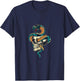 Tattoo Design Snake in Skull Cobra Skull T-Shirt - T-Shirt | Navy