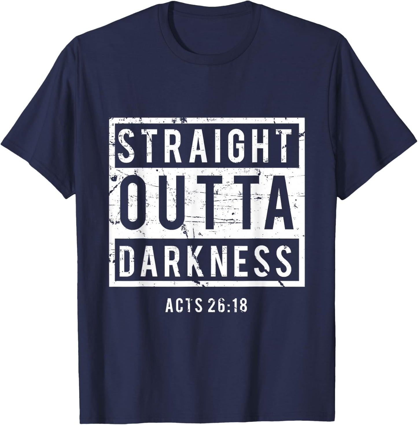 Biblical Verse Gifts - Straight Outta Darkness T-Shirt - T-Shirt | Navy