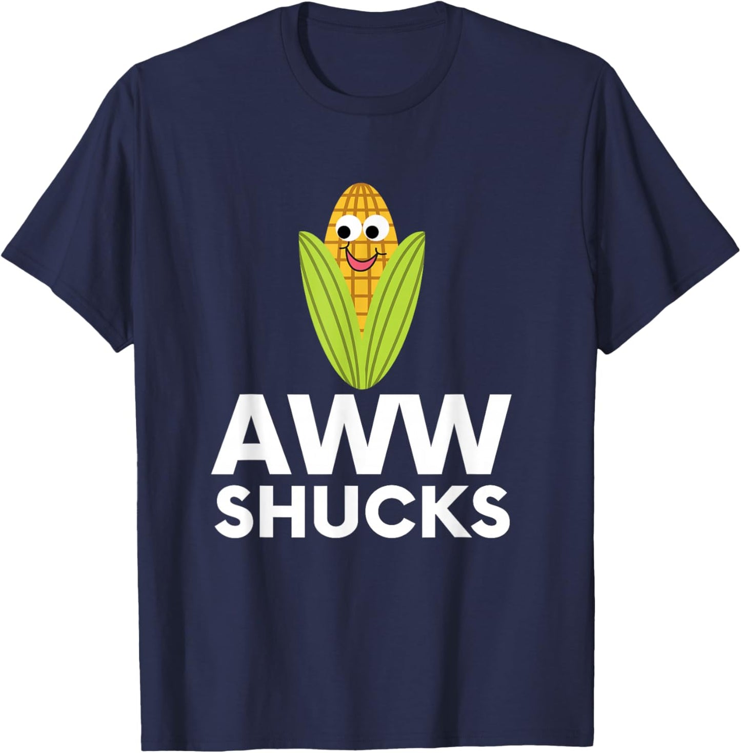 Aww Shucks Funny Corn Pun T-Shirt - T-Shirt | Navy