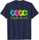 Myrtle Beach Tropical Beach Design/Myrtle Beach Surf T-Shirt - T-Shirt | Navy