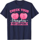 Check Your Pumpkins For Lumpkins Breast Cancer Awareness T-Shirt - T-Shirt | Navy
