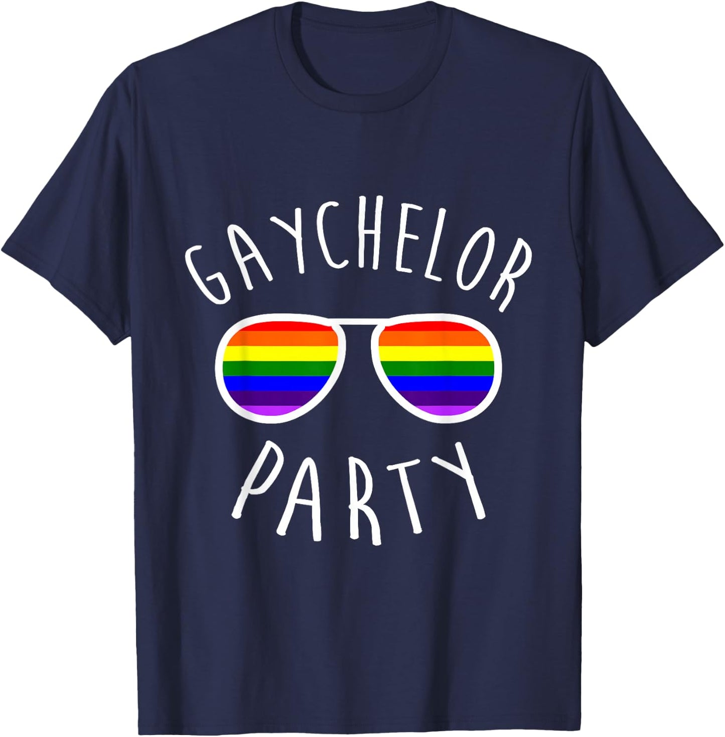 LGBT Pride Gay Bachelor Party Gaychelor Engagement T-Shirt - T-Shirt | Navy
