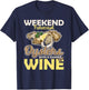 Weekend Forecast Oysters with a Chance of Wine Oysters T-Shirt - T-Shirt | Navy