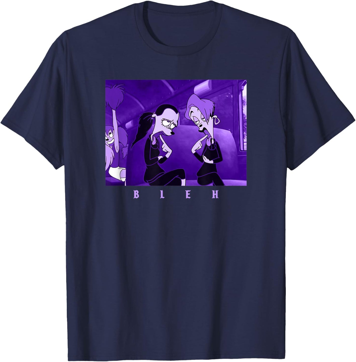 Disney A Goofy Movie Goth Girls Bleh Box Poster T-Shirt - T-Shirt | Navy