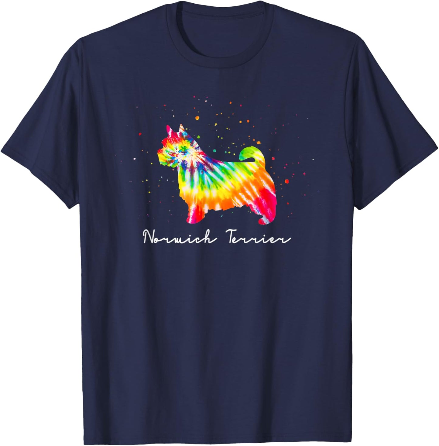 Colorful Norwich Terrier Dog Mom Gifts Norwich Terrier Men Women Kids T-Shirt - T-Shirt | Navy