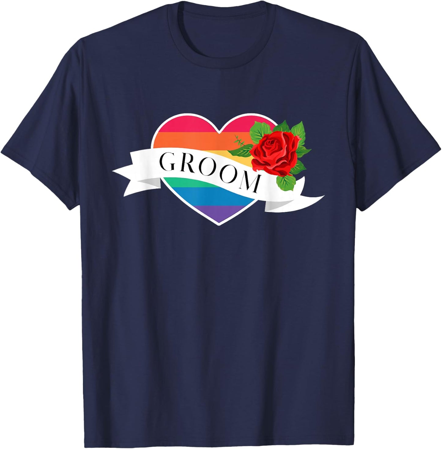 Groom LGBT Gay Marriage Groom T-Shirt - T-Shirt | Navy