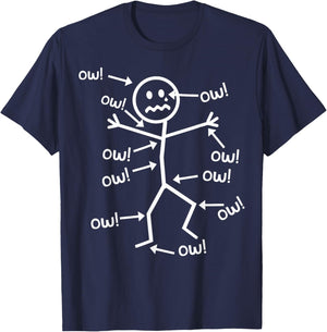 Ow Ow Ow - Funny Chronic Pain Awareness T-Shirt - T-Shirt | Navy