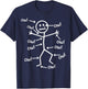 Ow Ow Ow - Funny Chronic Pain Awareness T-Shirt - T-Shirt | Navy