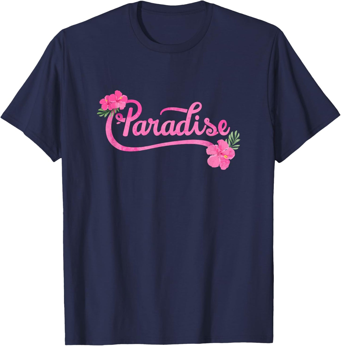 Paradise Printed - Casual Graphic T-Shirt - T-Shirt | Navy
