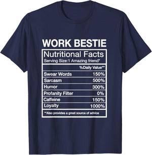 Funny Work Bestie Definition, Hilarious Coworker T-Shirt - T-Shirt | Navy