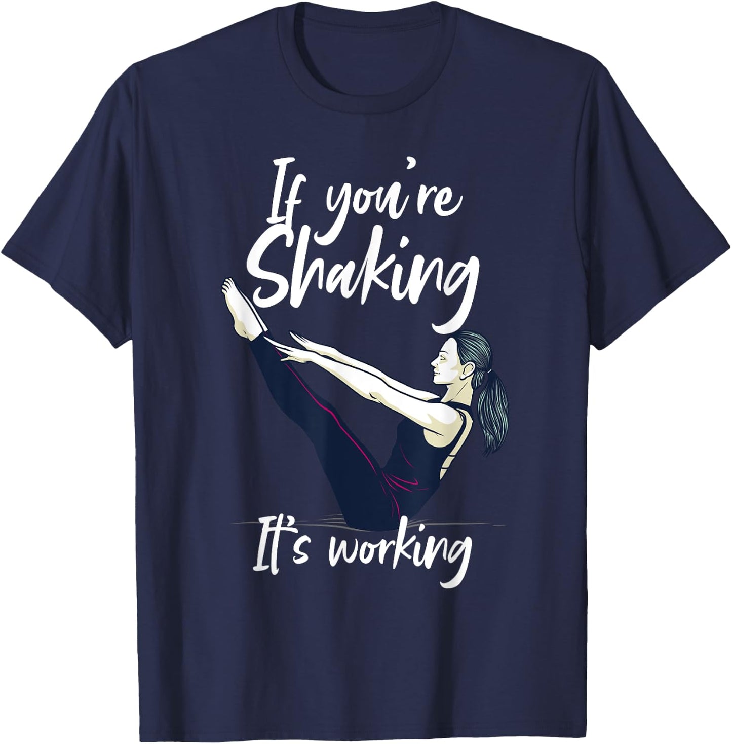 Funny Pilates Men Gym Fitness Instructor Workout T-Shirt - T-Shirt | Navy
