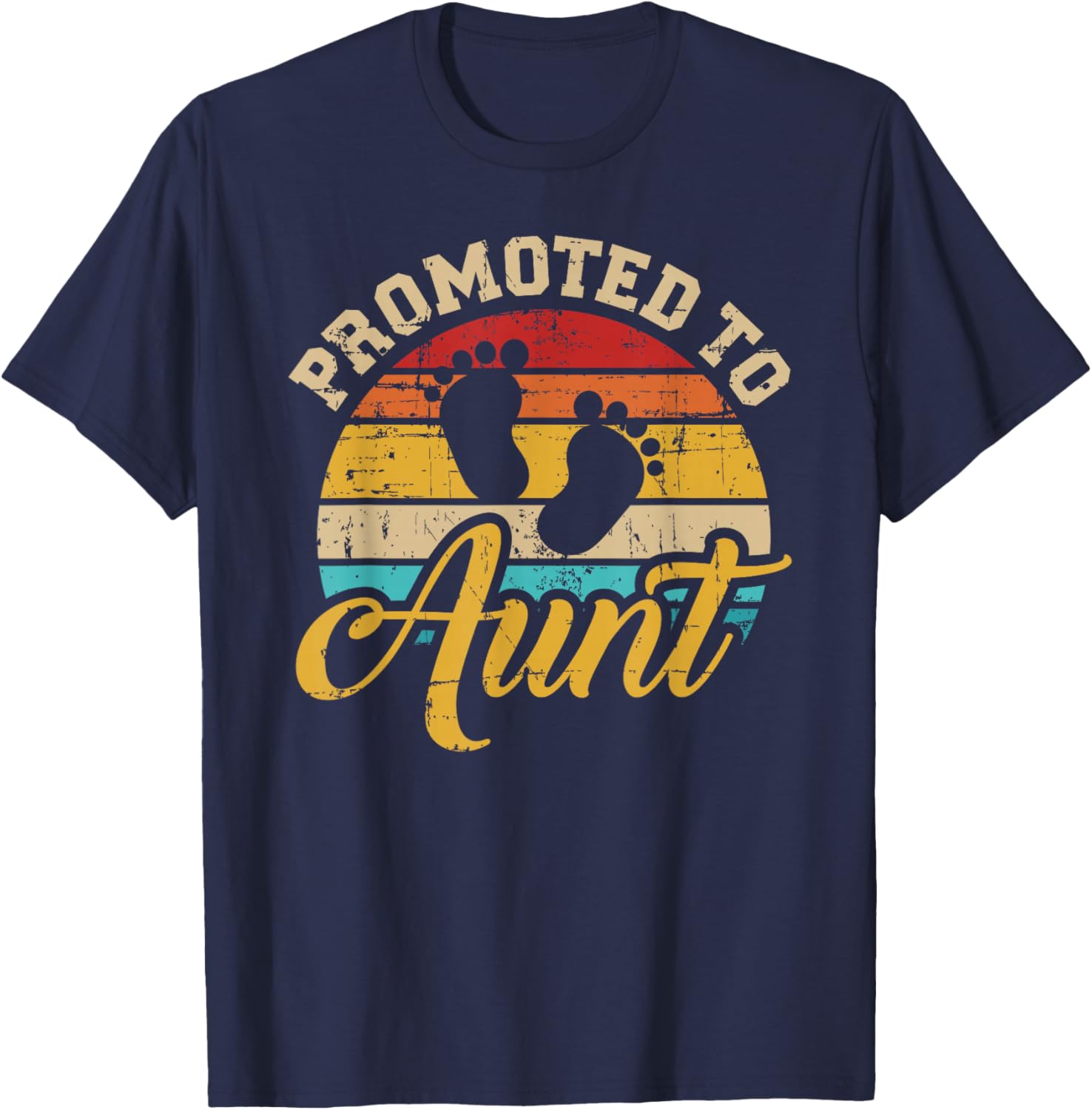 Promoted to aunt vintage T-Shirt - T-Shirt | Navy