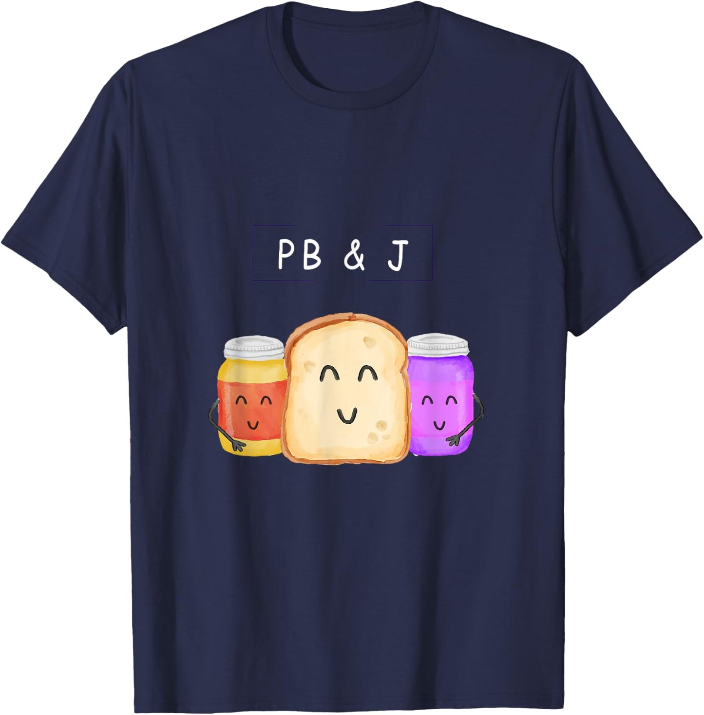 PB & J Halloween 2018 Matching Couple Costume T-Shirt - T-Shirt | Navy