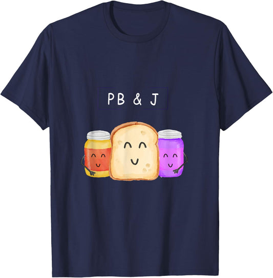 PB & J Halloween 2018 Matching Couple Costume T-Shirt - T-Shirt | Navy