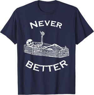 Never Better Skeleton T-Shirt - T-Shirt | Navy