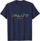 Maine State Souvenir Butterfly Flower Graphic T-Shirt - T-Shirt | Navy
