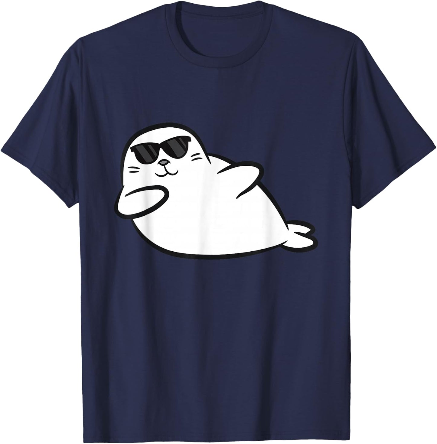 Dabbing Seal Dancing Seal Cute Seals T-Shirt - T-Shirt | Navy