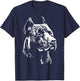 White Portrait | American Pitbull Terrier T-Shirt - T-Shirt | Navy