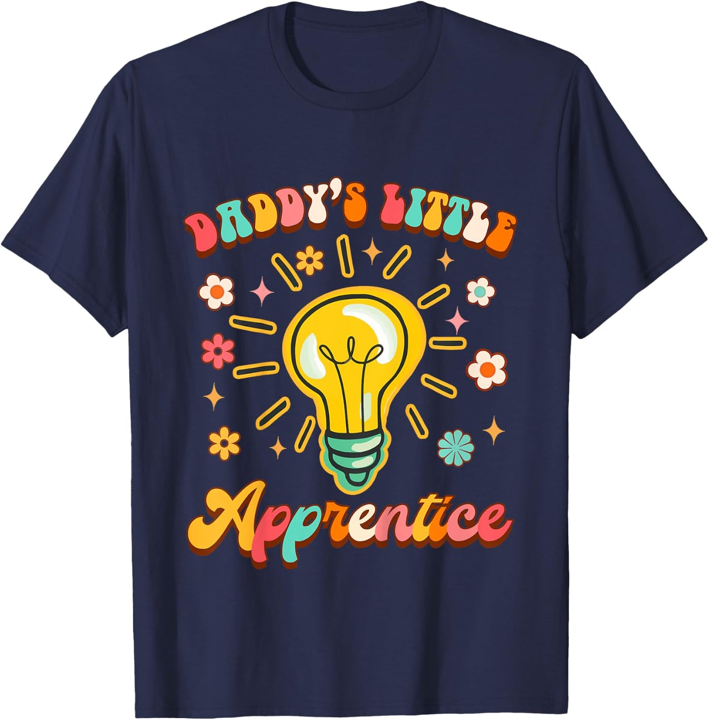 Kids Electrician Lineman Daddy & Me Daddy's Little Apprentice T-Shirt - T-Shirt | Navy
