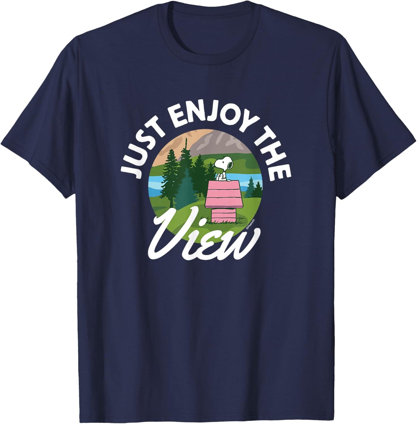 Peanuts - Snoopy Just Enjoy The View T-Shirt - T-Shirt | Navy