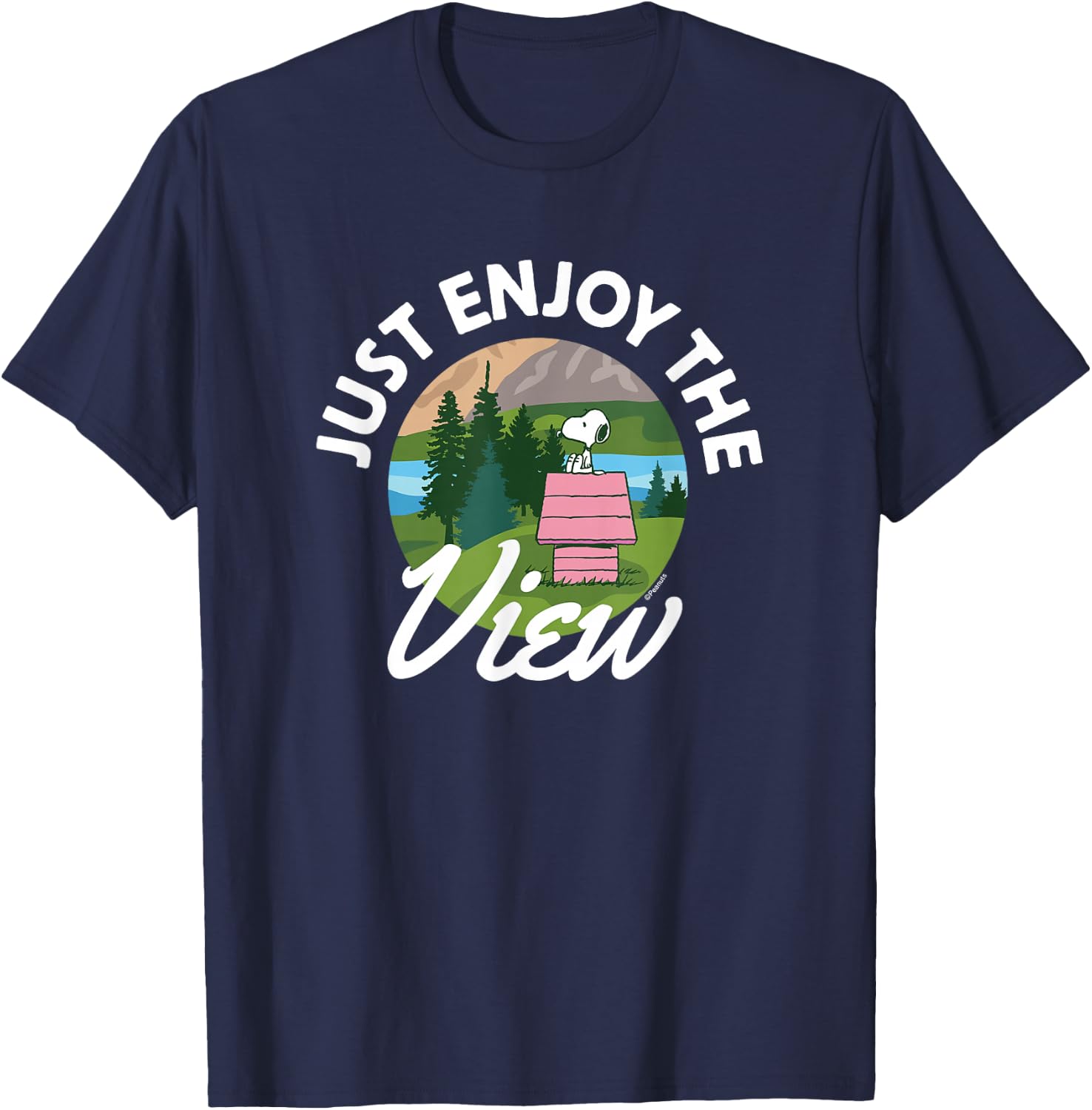 Peanuts - Snoopy Just Enjoy The View T-Shirt - T-Shirt | Navy
